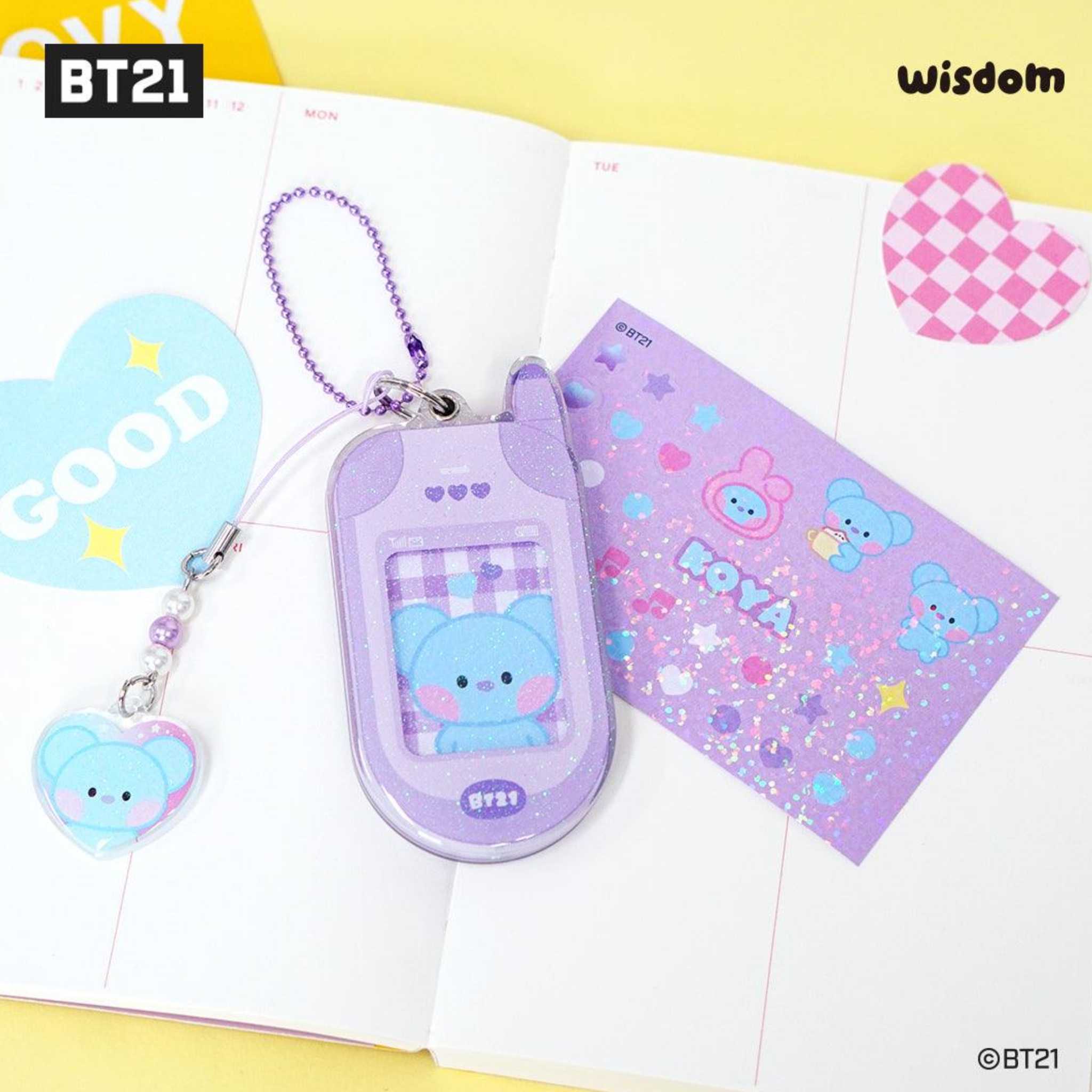 BT21- Minini Retro Phone Keyring