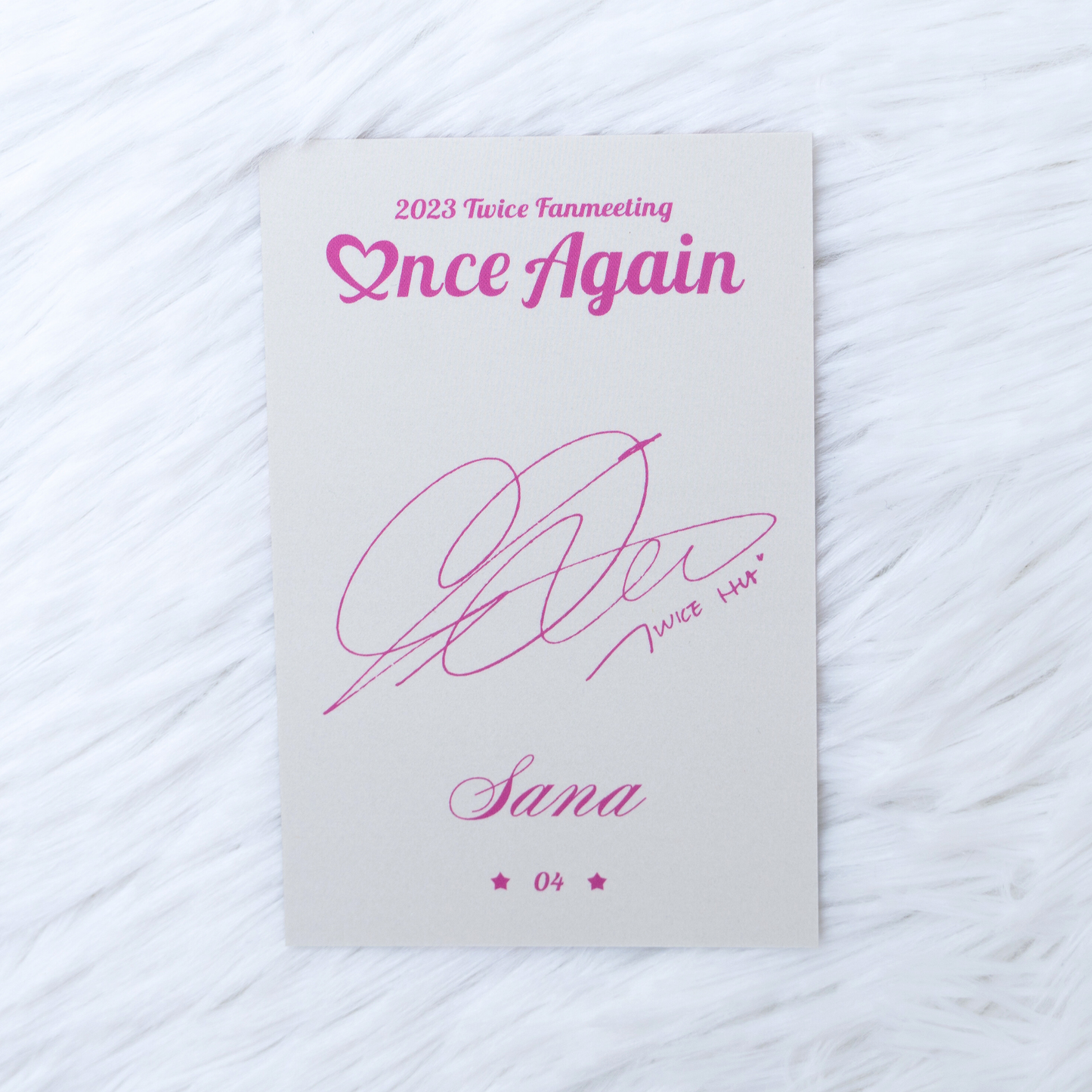 SANA (TWICE) ONCE AGAIN SPECIAL PHOTOCARD #04