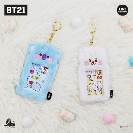 BT21 - PHOTOCARD KEYRING FUR FLUFFY