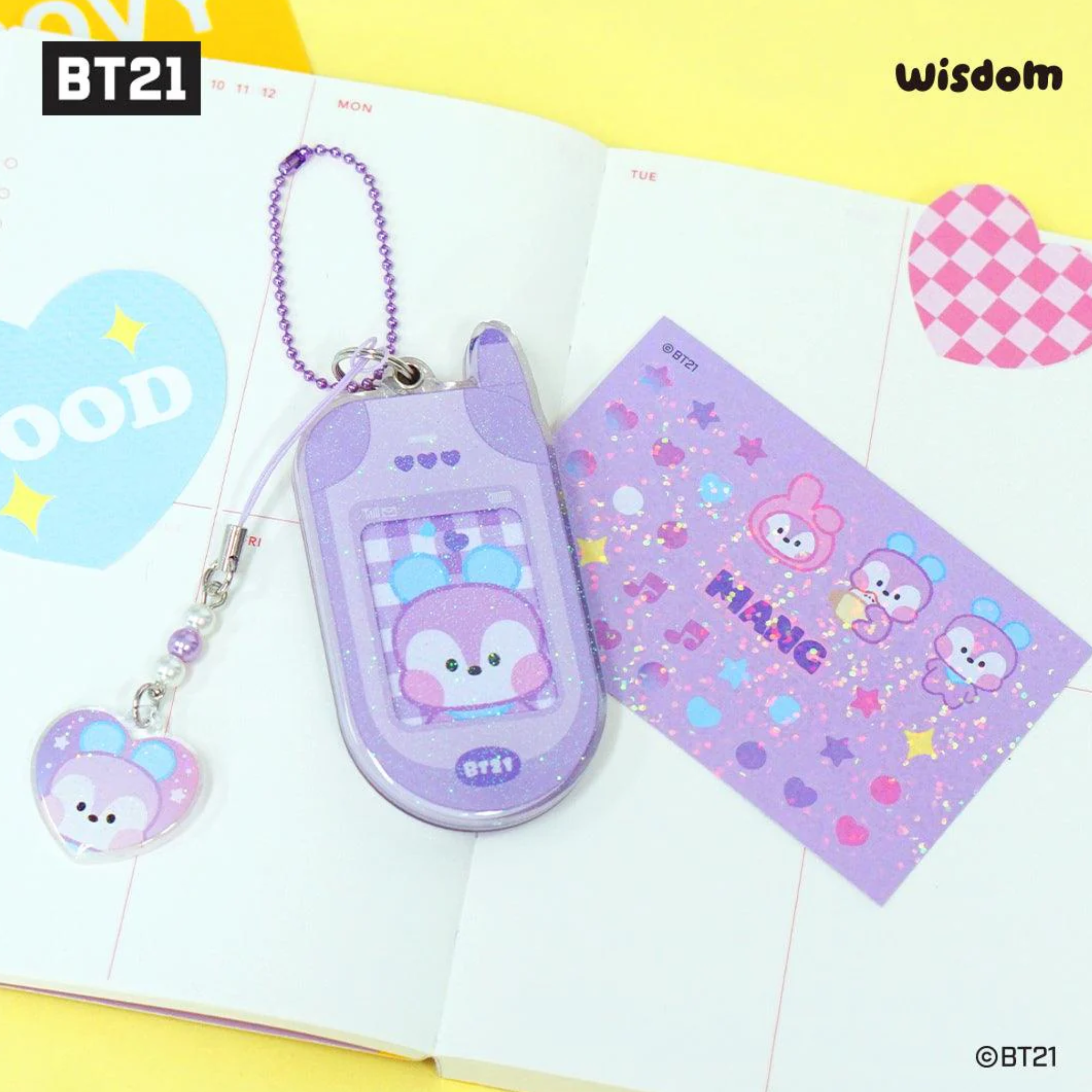 BT21- Minini Retro Phone Keyring