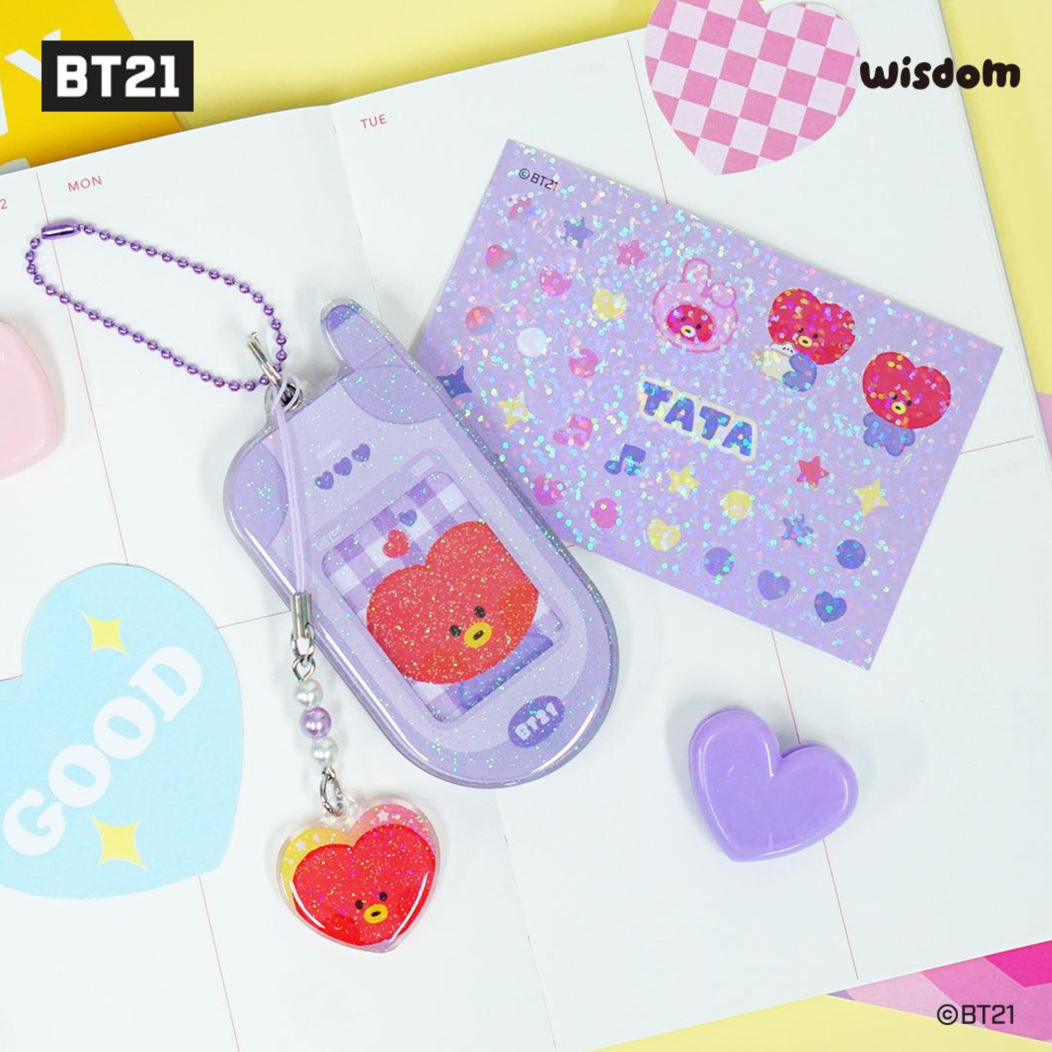 BT21- Minini Retro Phone Keyring