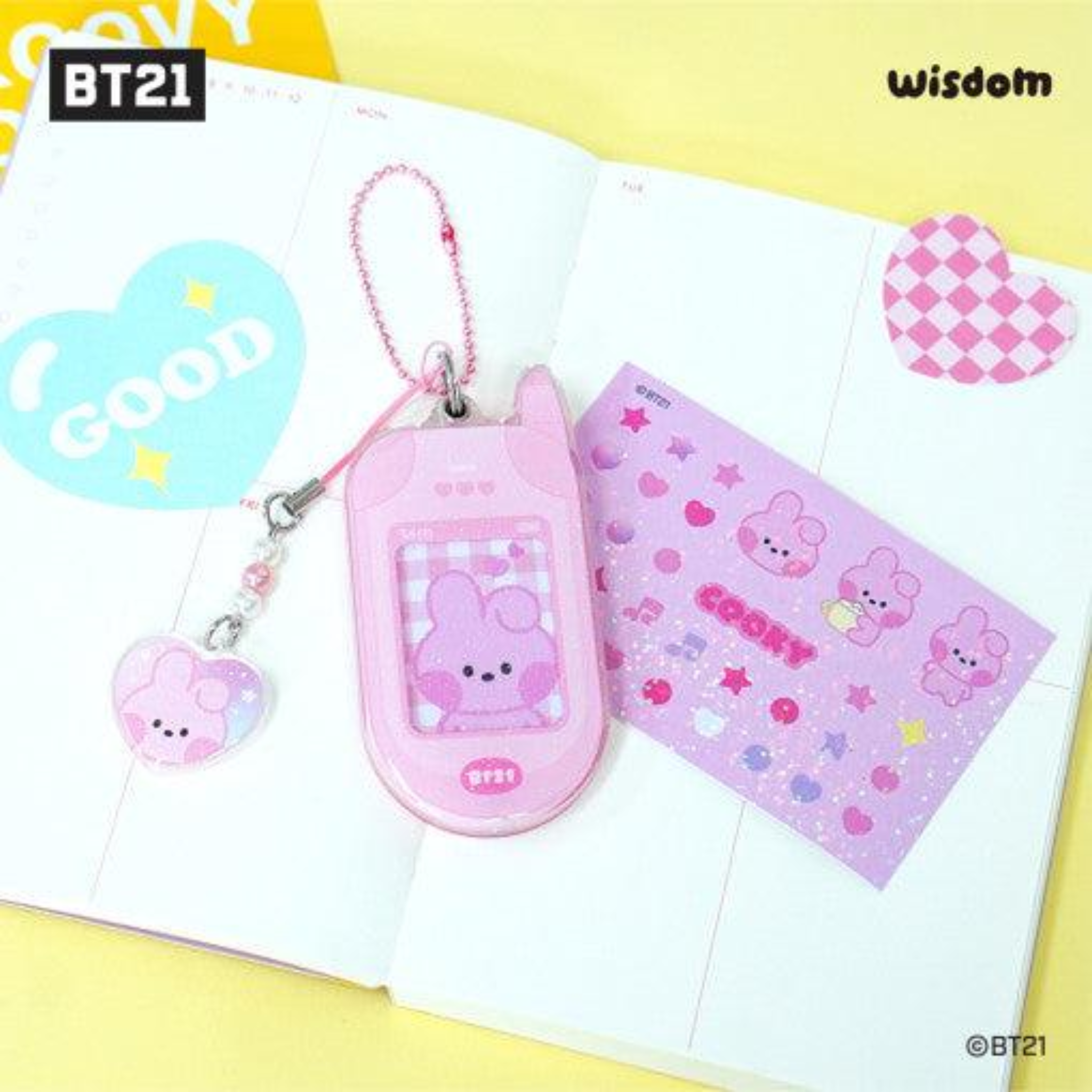 BT21- Minini Retro Phone Keyring