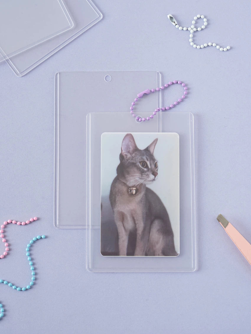 Toploader tipo llavero para Photocards
