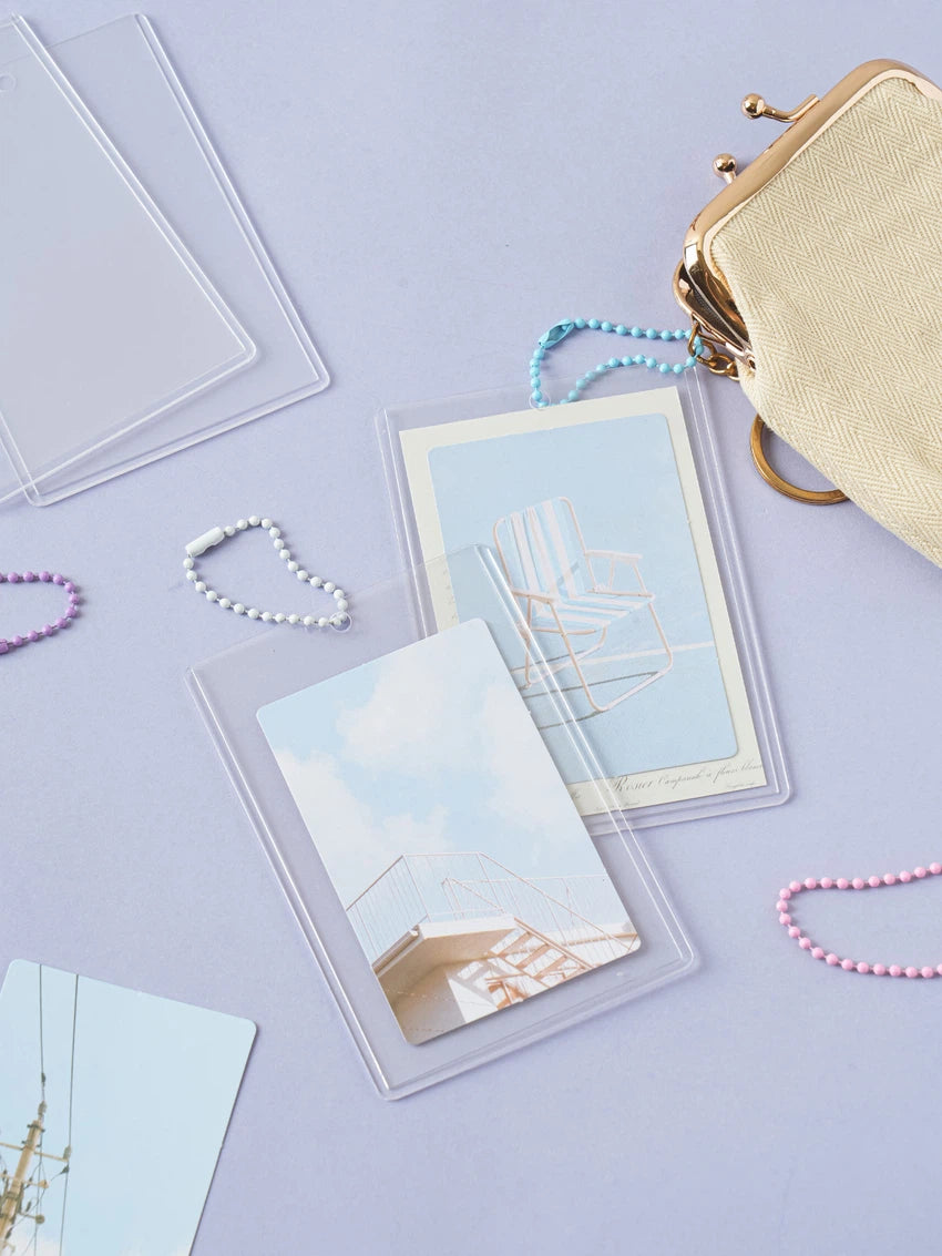 Toploader tipo llavero para Photocards